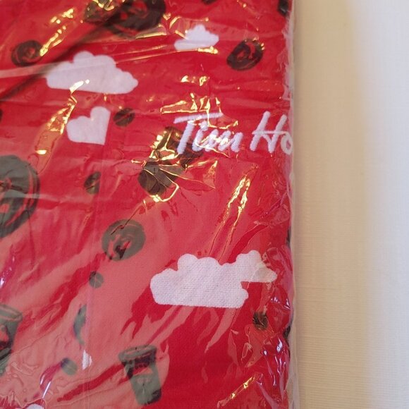 FUN Tim Hortons PJs Pajama Set Red Flannel Sleep Shirt and Pants Large/XL - Picture 3 of 5